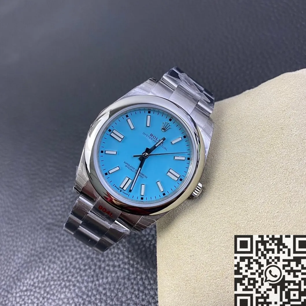 Trendy Rolex Oyster Perpetual M124300-0006 Tiffany Blue Dial Size 41mm Watch EW Factory 2813