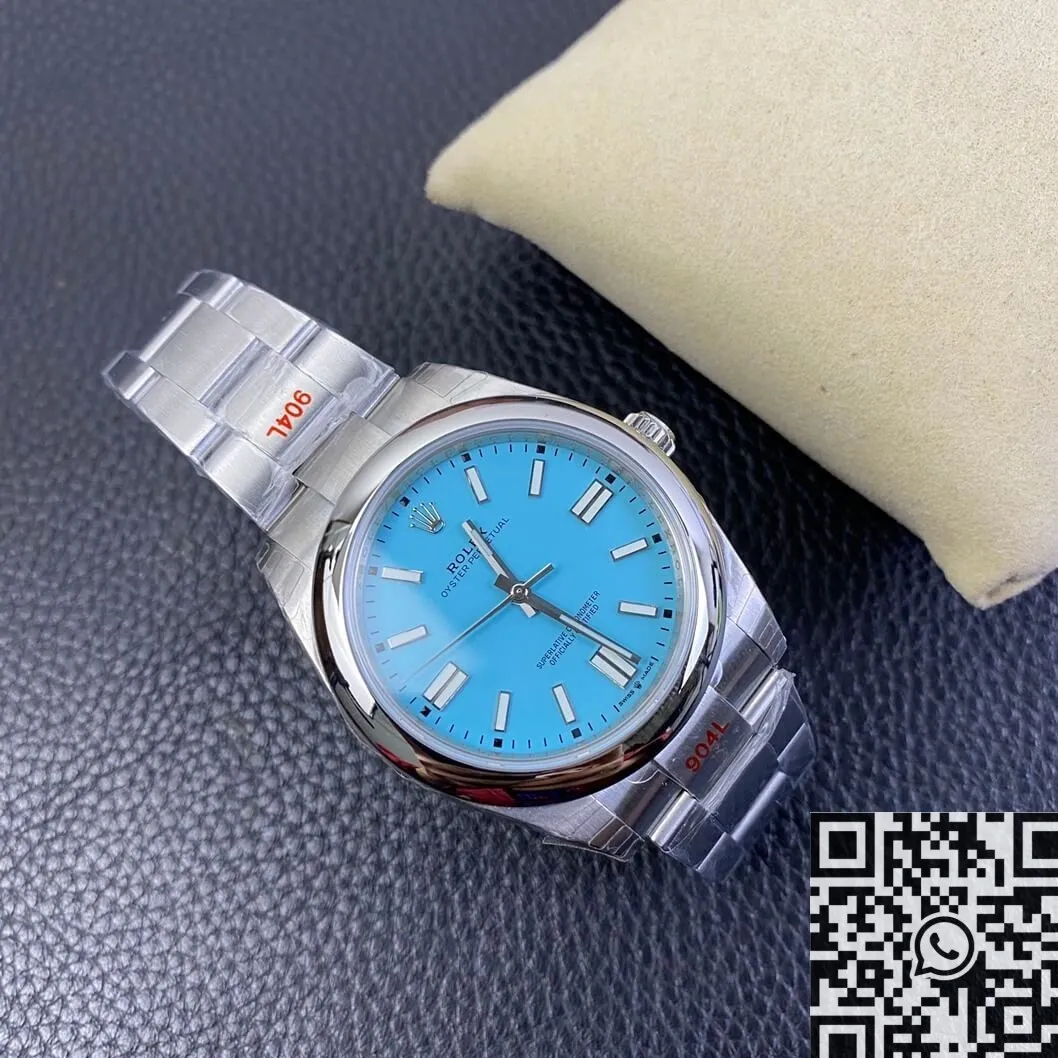 Trendy Rolex Oyster Perpetual M124300-0006 Tiffany Blue Dial Size 41mm Watch EW Factory 2813