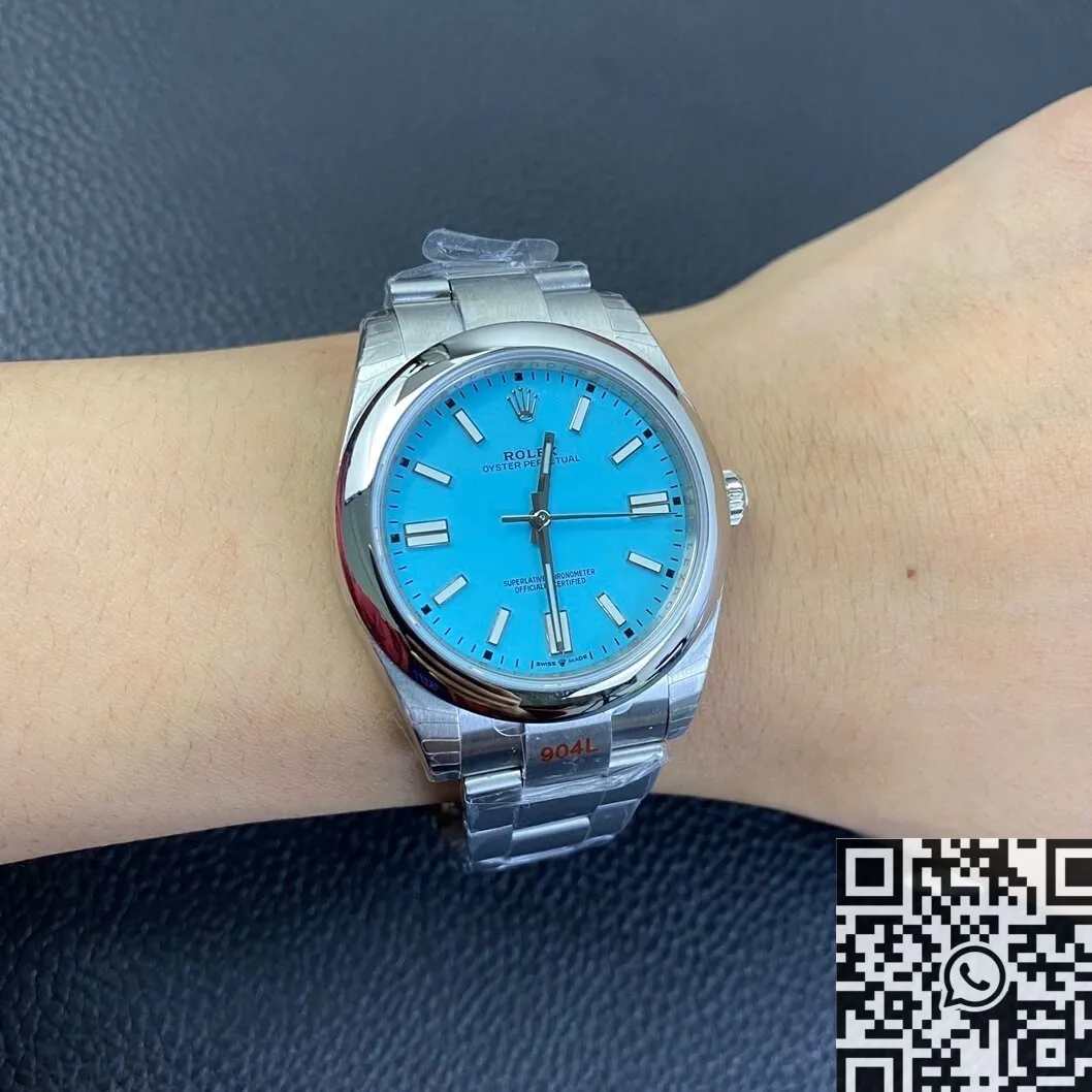 Trendy Rolex Oyster Perpetual M124300-0006 Tiffany Blue Dial Size 41mm Watch EW Factory 2813