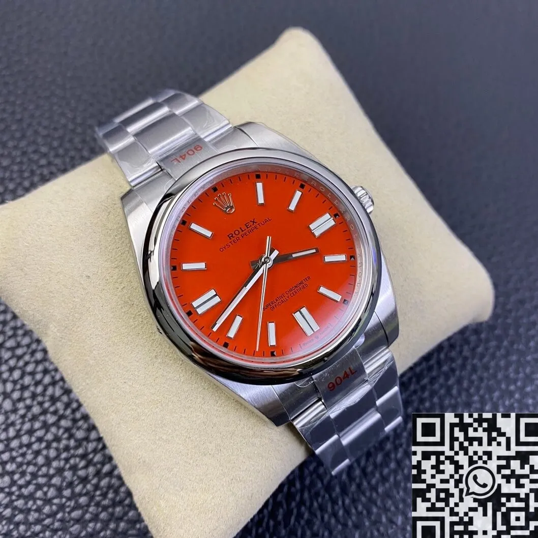 Casual Rolex Oyster Perpetual M124300-0007 Coral Red Dial Size 41mm Watch EW Factory 2814