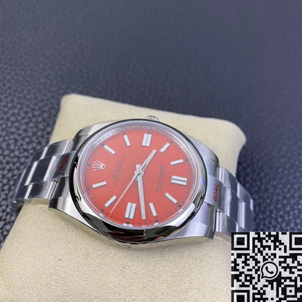 Casual Rolex Oyster Perpetual M124300-0007 Coral Red Dial Size 41mm Watch EW Factory 2814