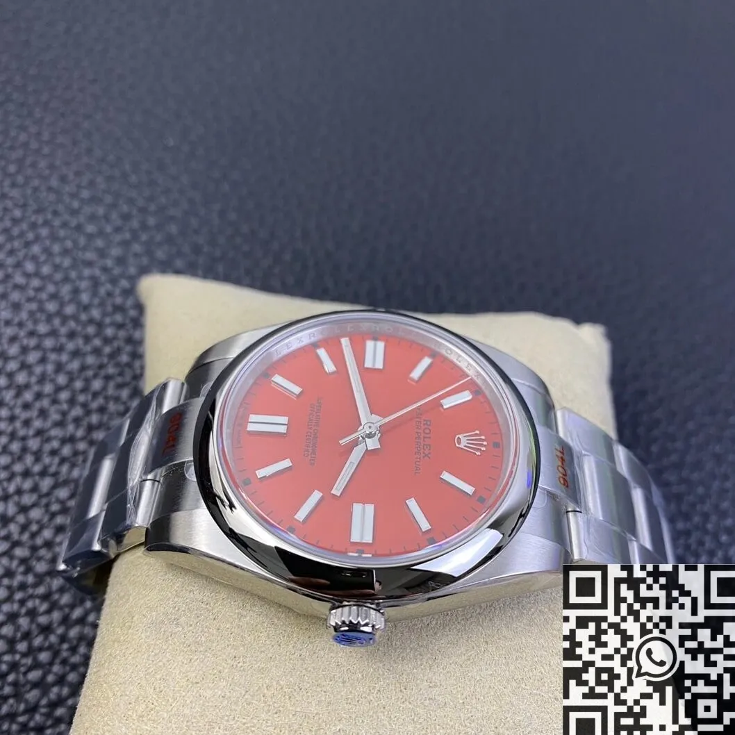 Casual Rolex Oyster Perpetual M124300-0007 Coral Red Dial Size 41mm Watch EW Factory 2814
