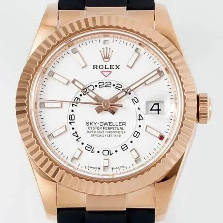 Rolex Sky Dweller M326235-0004 Gold Bezel White Dial Watch ZF Factory Versatile 2292