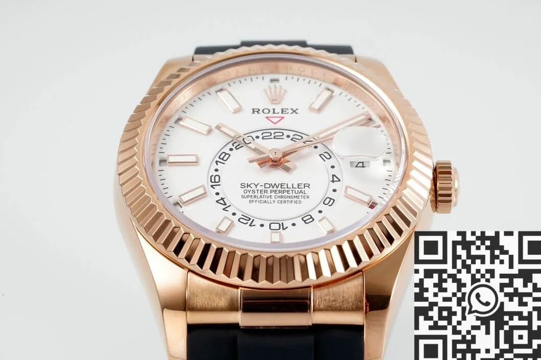 Rolex Sky Dweller M326235-0004 Gold Bezel White Dial Watch ZF Factory Versatile 2292