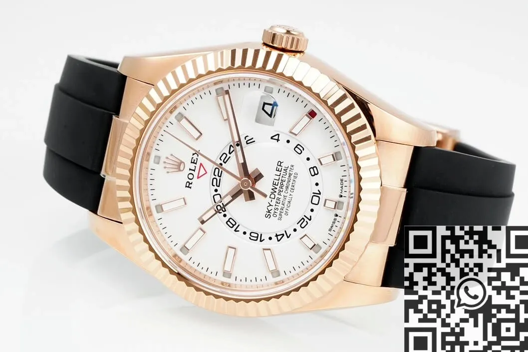 Rolex Sky Dweller M326235-0004 Gold Bezel White Dial Watch ZF Factory Versatile 2292