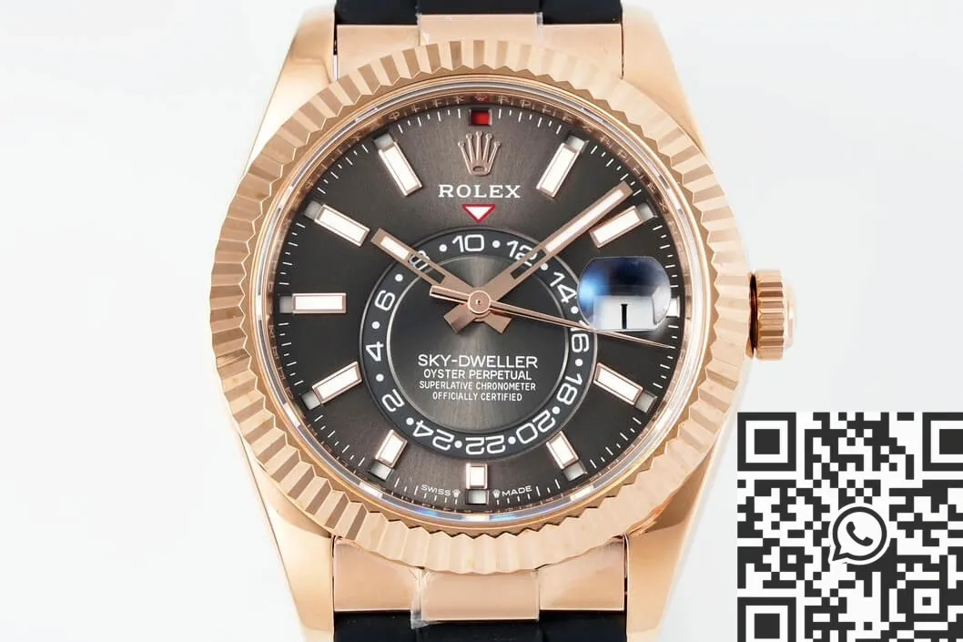 Rolex Sky Dweller M326235-0006 Gold Bezel Grey Dial Watch ZF Factory SmartChoice 2298