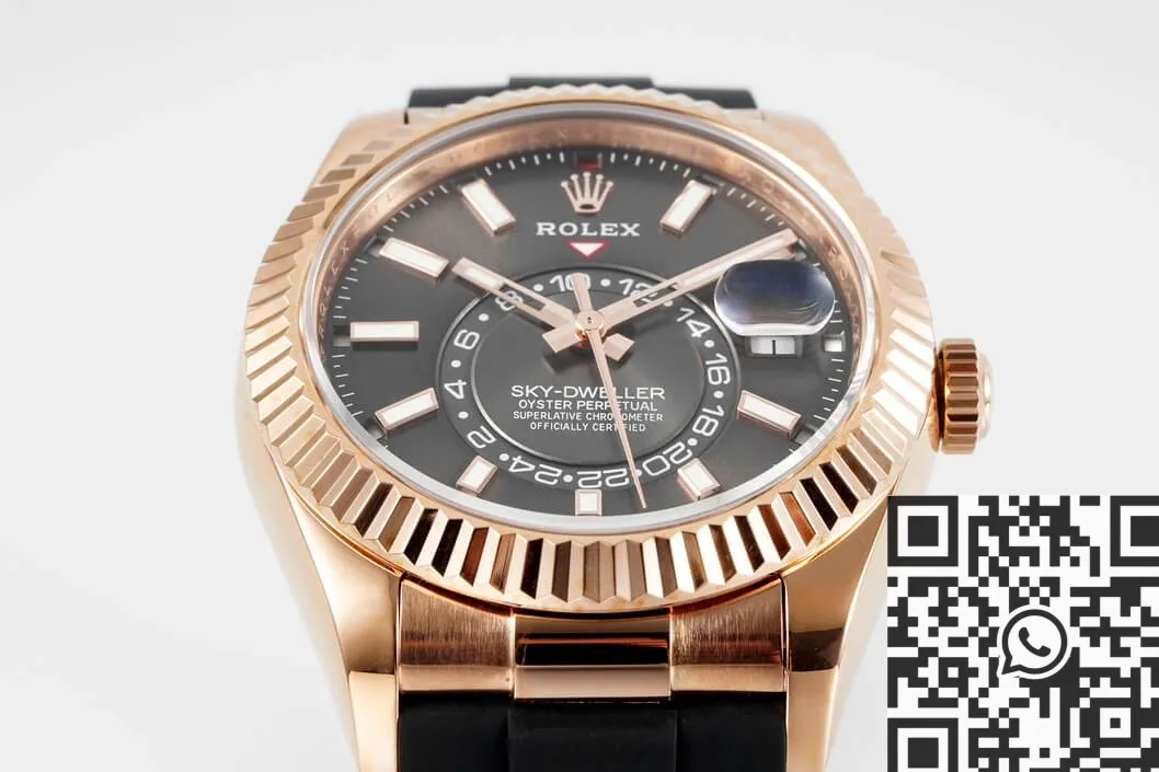 Rolex Sky Dweller M326235-0006 Gold Bezel Grey Dial Watch ZF Factory SmartChoice 2298
