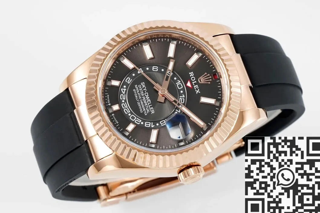 Rolex Sky Dweller M326235-0006 Gold Bezel Grey Dial Watch ZF Factory SmartChoice 2298