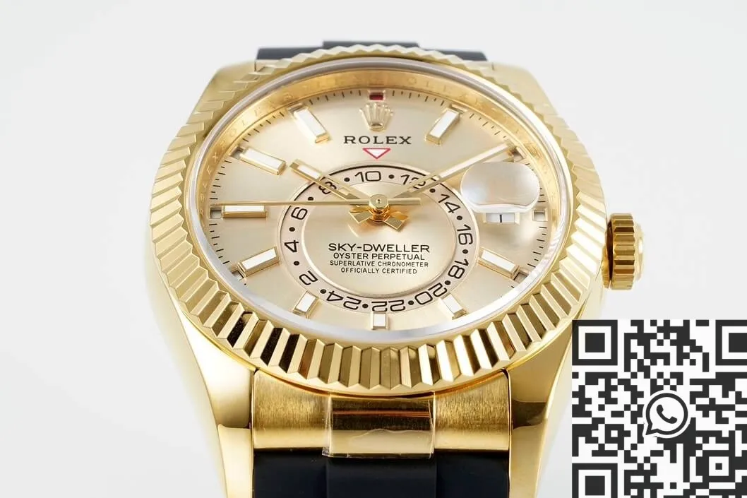 Affordable Rolex Sky Dweller M336238-0001 Gold Watch Case ZF Factory 2302