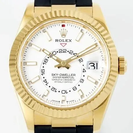 Rolex Sky Dweller M336238-0003 Gold Watch Case White Dial ZF Factory Packable 2304