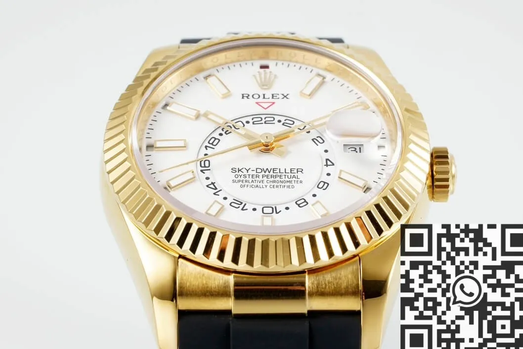 Rolex Sky Dweller M336238-0003 Gold Watch Case White Dial ZF Factory Packable 2304
