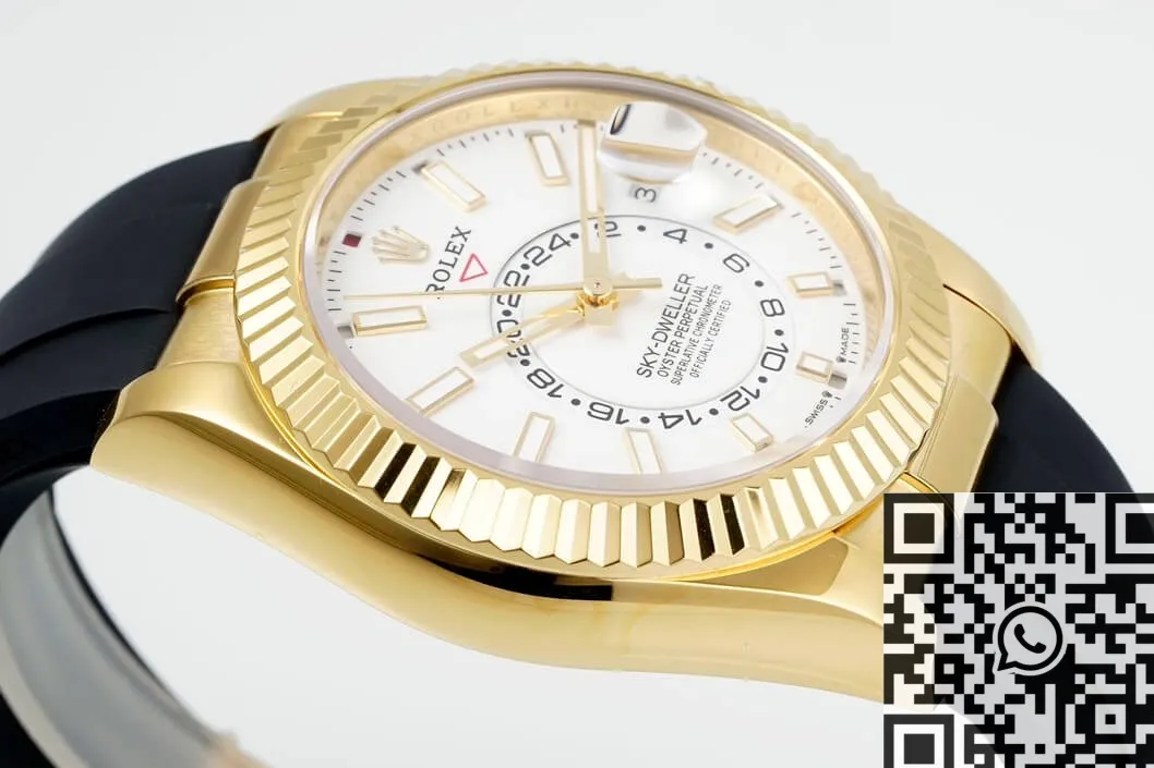 Rolex Sky Dweller M336238-0003 Gold Watch Case White Dial ZF Factory Packable 2304
