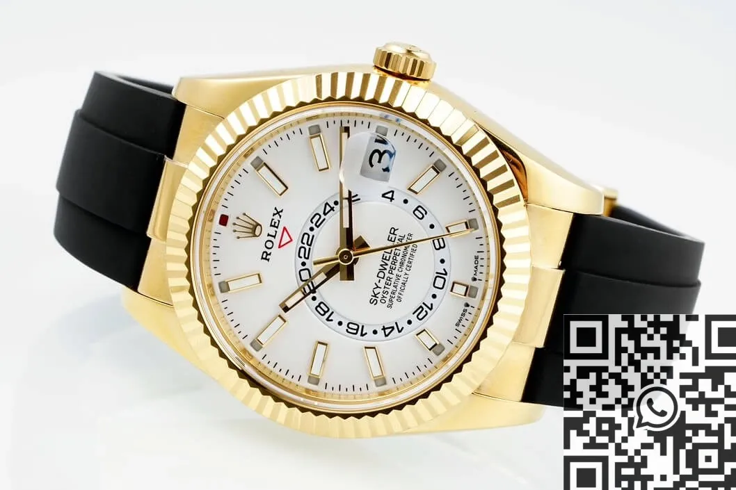 Rolex Sky Dweller M336238-0003 Gold Watch Case White Dial ZF Factory Packable 2304