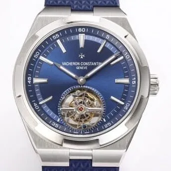 EasyMatch Vacheron Constantin Overseas 6000V 110A-B544 Tourbillon Blue Rubber Strap BBR Factory 2612