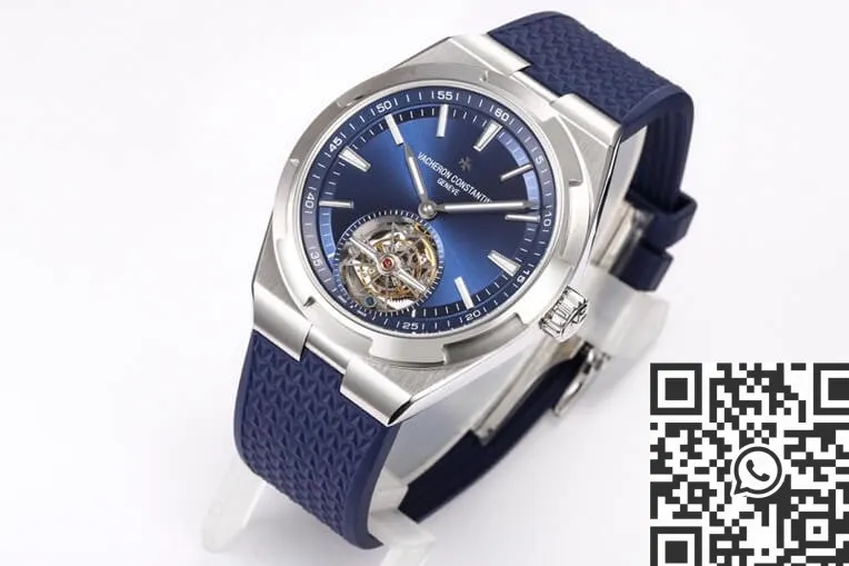 EasyMatch Vacheron Constantin Overseas 6000V 110A-B544 Tourbillon Blue Rubber Strap BBR Factory 2612