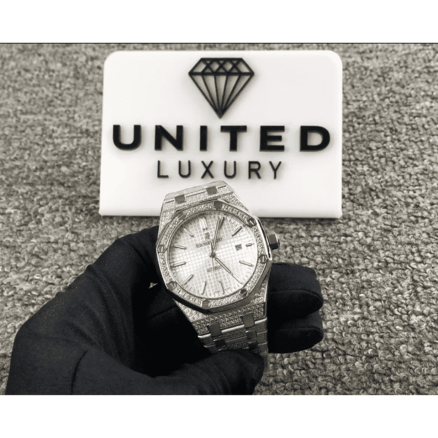 Unisex Audemars Piguet Royal Oak 15400 “Iced Out” Super Clone Perfect Clone Quality 9