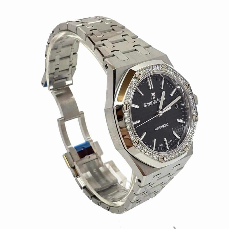 Efficient Audemars Piguet Royal Oak 15451ST “Diamond Bezel Silver Dial” Ultra Fine Replica 39