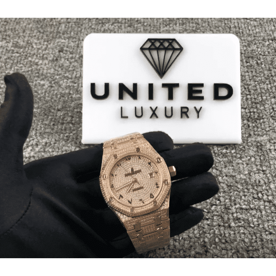 Audemars Piguet Royal Oak AP160SF296 “Iced Out Rose Gold” Top Grade Replica EasyMatch 70