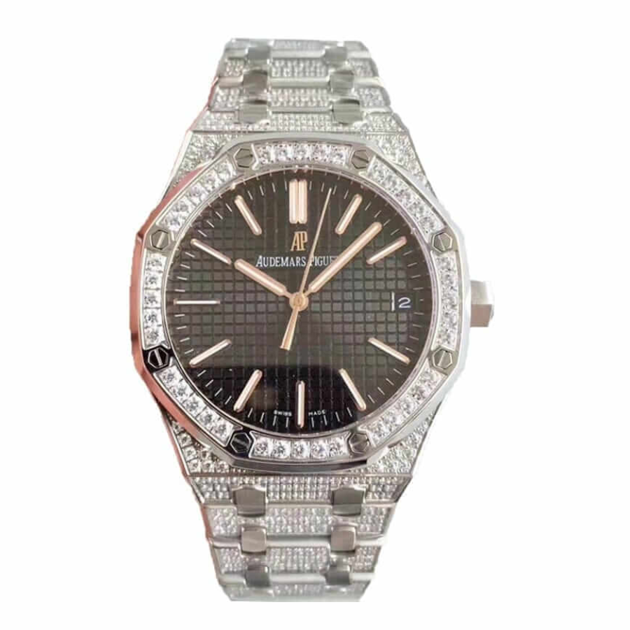 Durable Audemars Piguet Royal Oak “Iced Out” A110BL72 Ultimate Clone Quality 6
