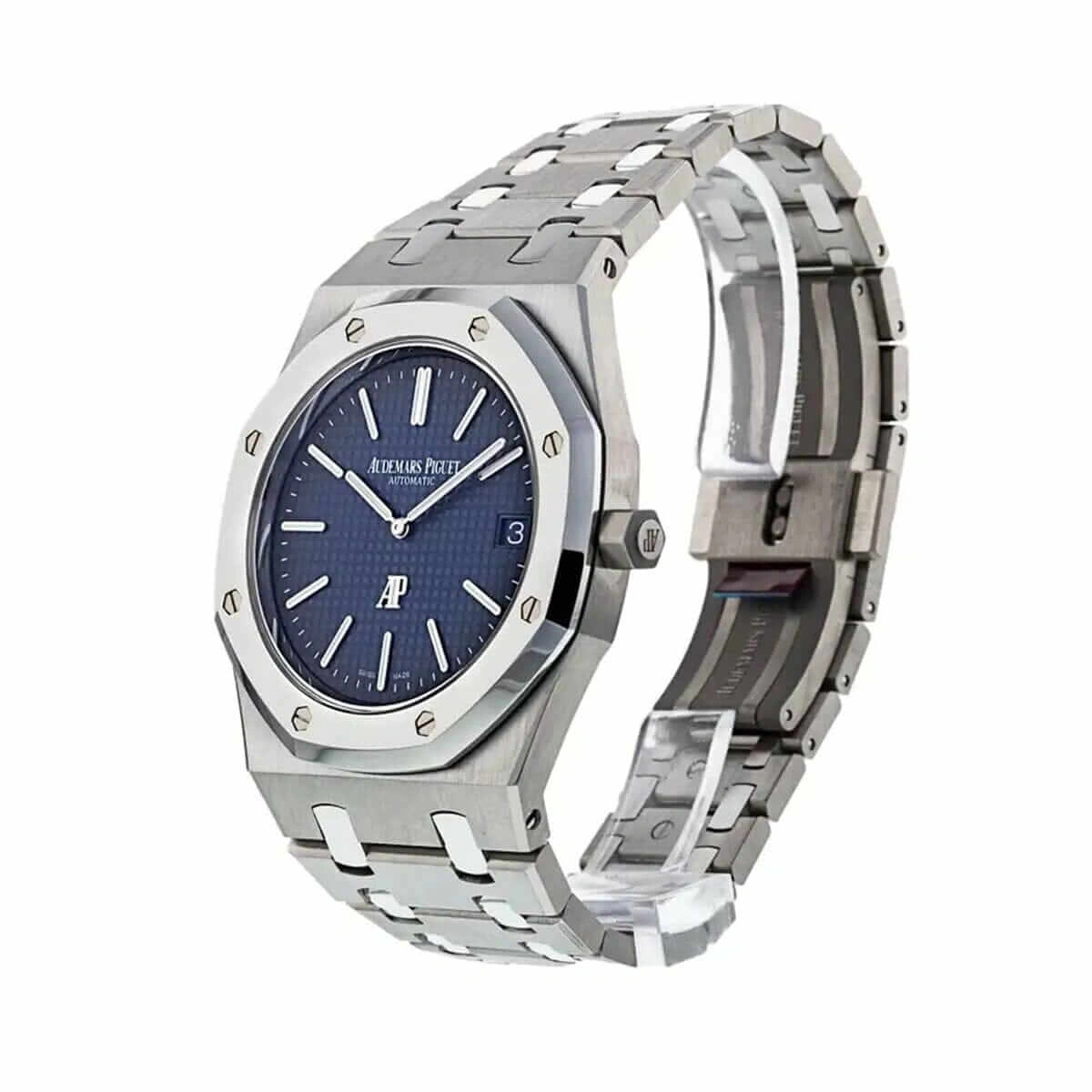 NewStyle Audemars Piguet Royal Oak “Jumbo” Extra-Thin 16202ST “Blue Dial” Masterpiece Replica 13