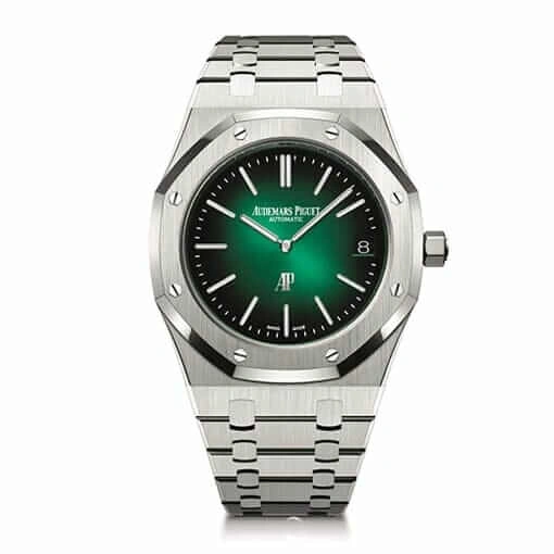 Bold Audemars Piguet Royal Oak “Jumbo” Extra-Thin 16202ST “Green Dial” First-Class Clone 11
