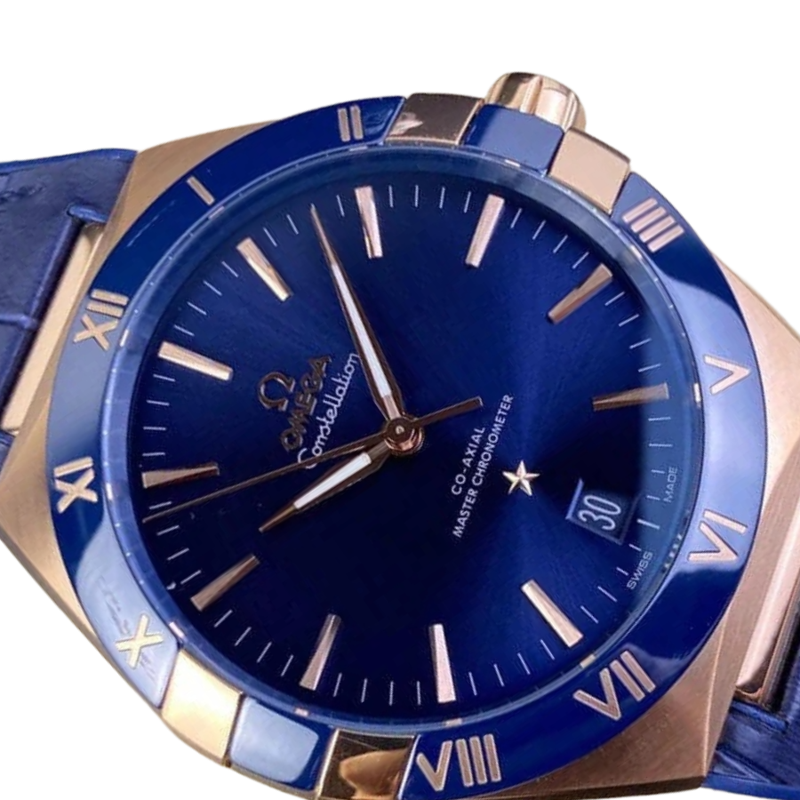Versatile Omega Constellation Blue Strap 131.53.39.20.08.001 Near  Replica 263