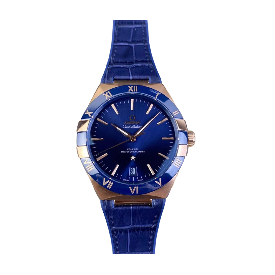 Versatile Omega Constellation Blue Strap 131.53.39.20.08.001 Near  Replica 263