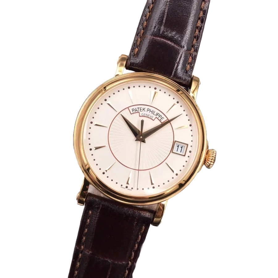 Unique Patek Philippe Calatrava 5227J-001 “Yellow Gold Officer’s Case” Precision Clone 374