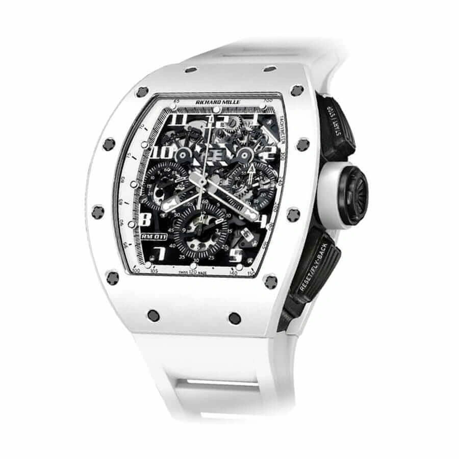 Superclonewatches FlexibleFit Richard Mille RM 011 “White Ghost” Chronograph Precision Replica Edition 459