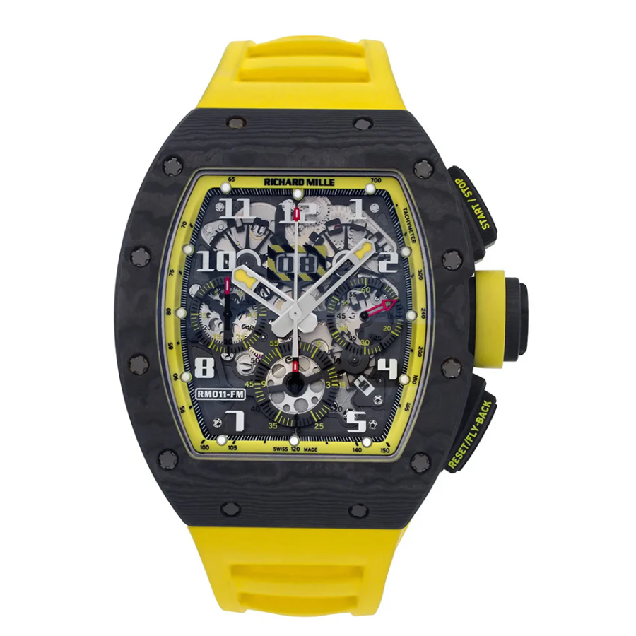 Superclonewatches Richard Mille RM 11-03 “Yellow Storm” Detailed Super Clone Tailored 471