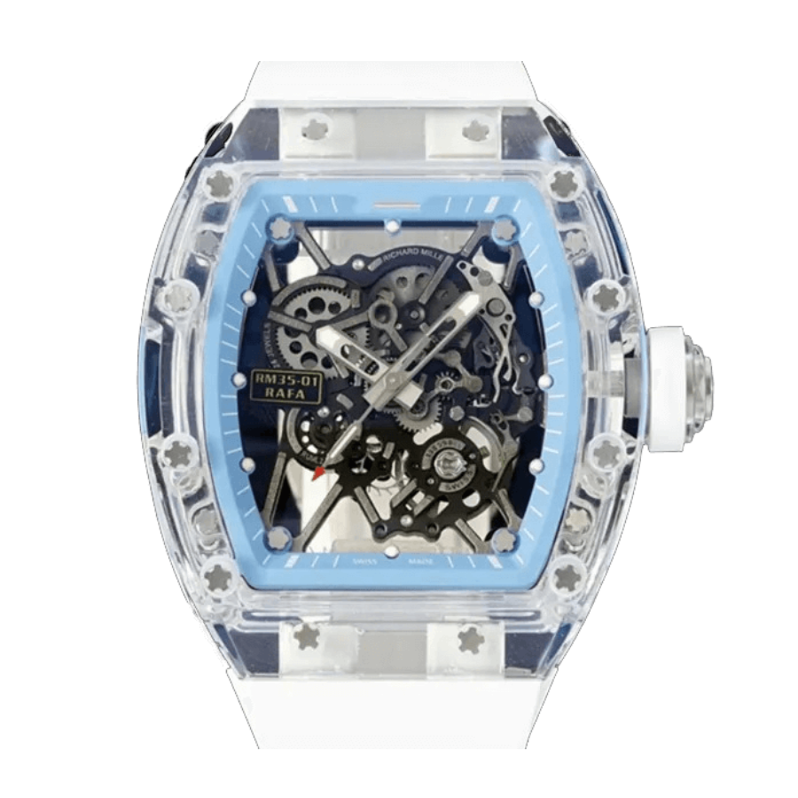 Superclonewatches Richard Mille RM 35-01 “Ice Blue Nadal” Elite Clone Edition OdorResistant 485