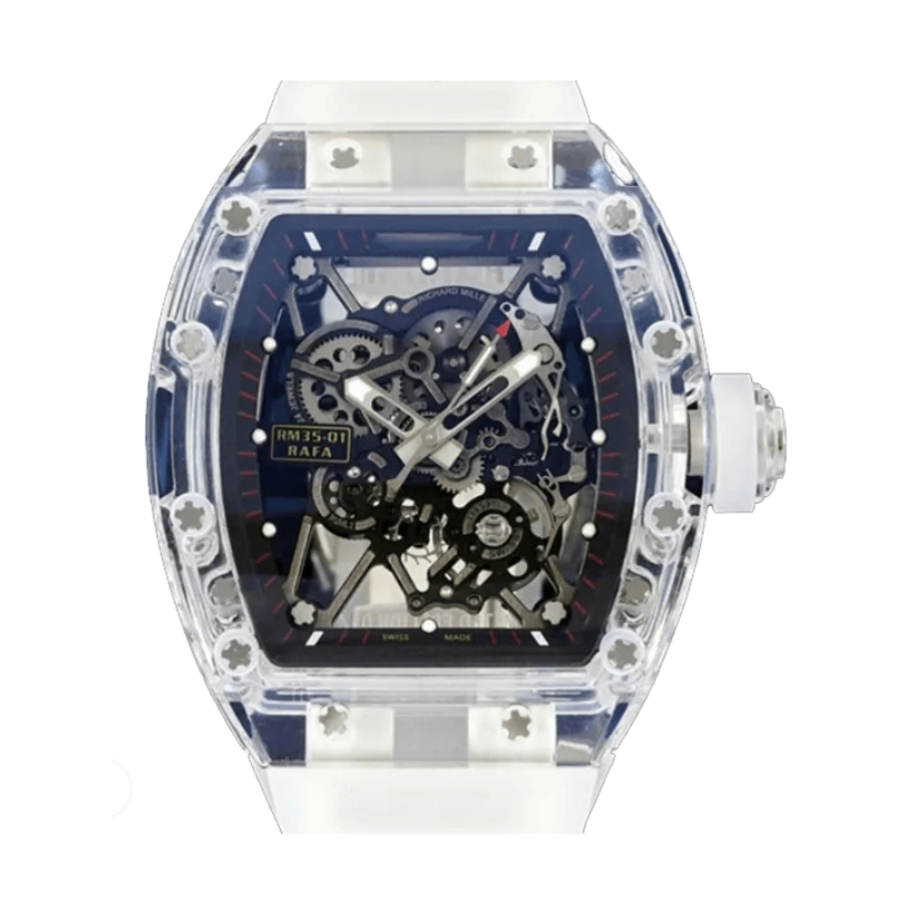 Superclonewatches Richard Mille RM 35-02 “White Quartz TPT” High Fidelity Replica Practical 490