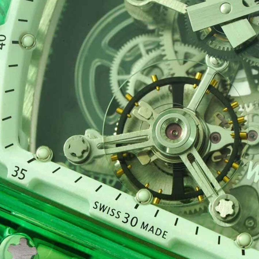Superclonewatches TopPick Richard Mille RM 56-01 Tourbillon Green Transparent Superior Replica 518