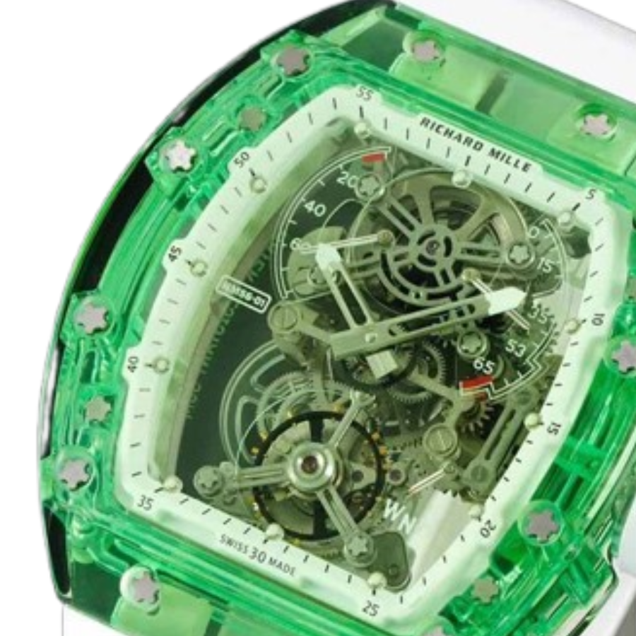 Superclonewatches TopPick Richard Mille RM 56-01 Tourbillon Green Transparent Superior Replica 518