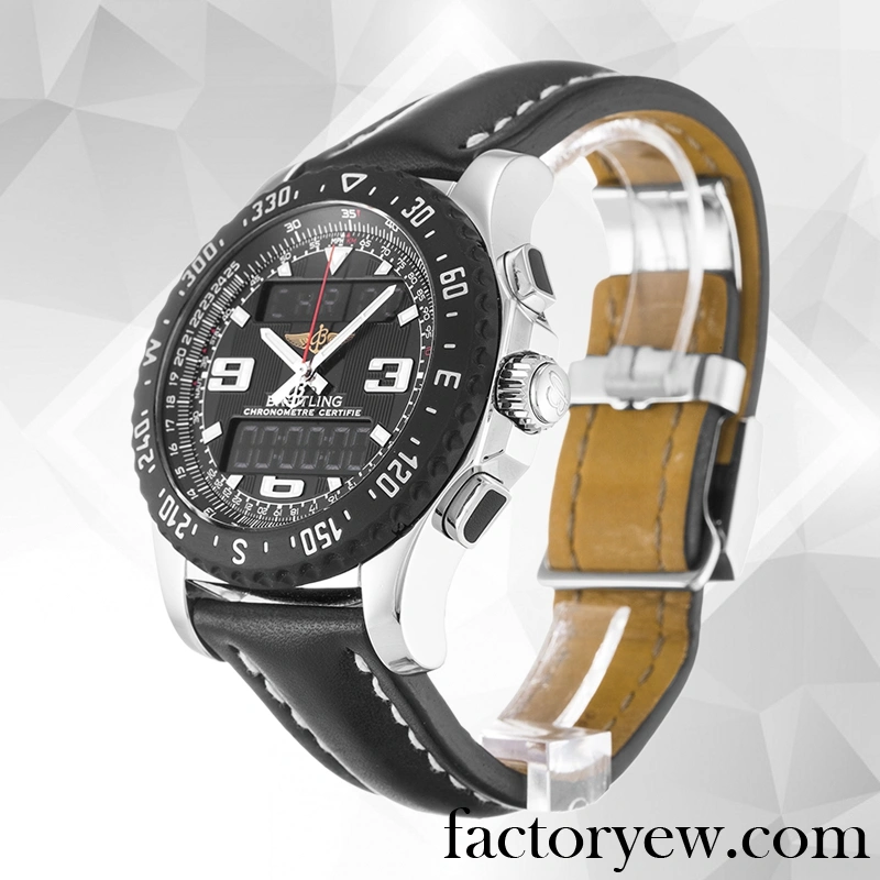 EW Breitling Airwolf Raven Men’s A78364 Fake 46mm Leather Strap Black Dial