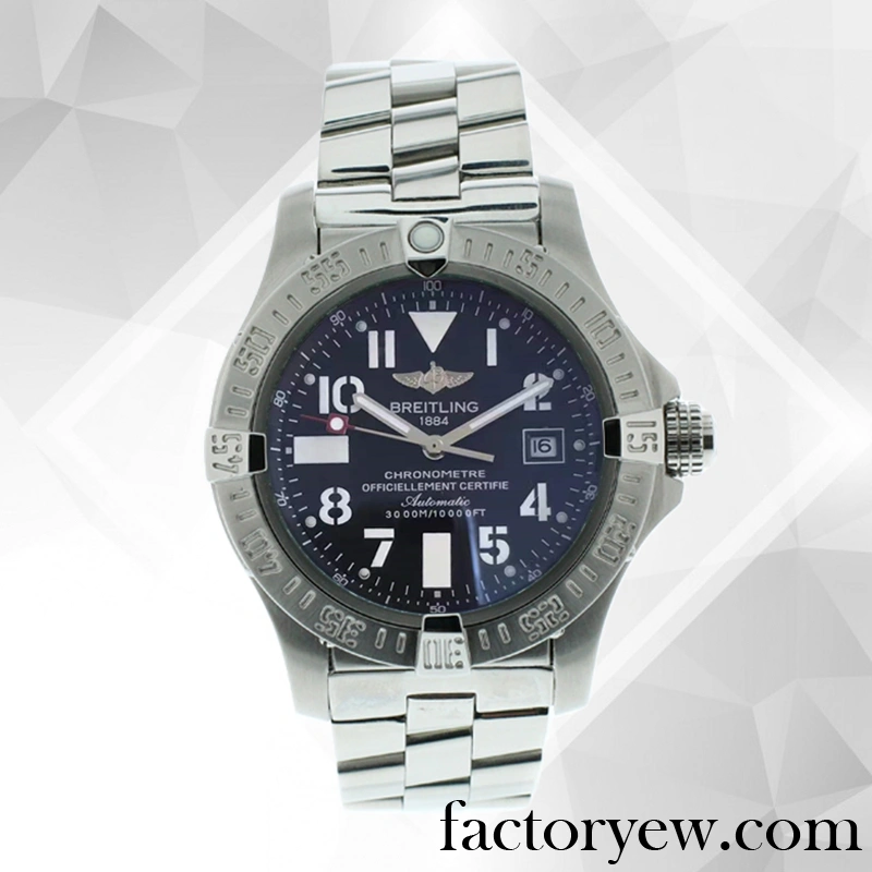 EW Breitling Avenger A32390-I 46mm Men’s Fake Stainless Steel Black Dial