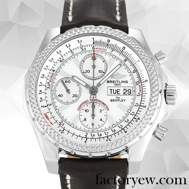 EW Breitling Bentley Men’s 46mm A13362 Fake White Dial Leather Strap