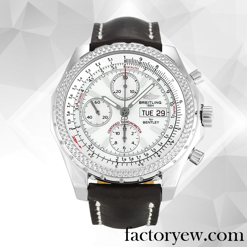 EW Breitling Bentley Men’s 46mm A13362 Fake White Dial Leather Strap
