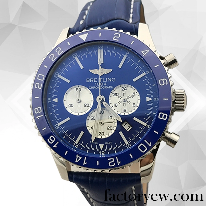 EW Breitling Chronoliner 46mm YB04601A.C969 Men’s Fake Silver-tone