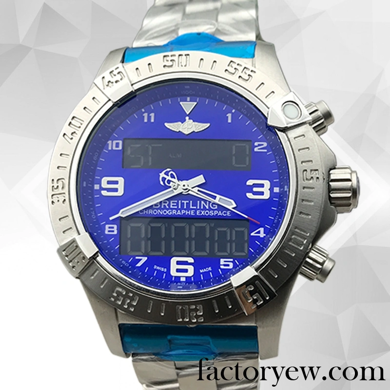 EW Breitling Exospace 46mm Men’s ExospaceB55-010 Fake Quartz Blue Dial