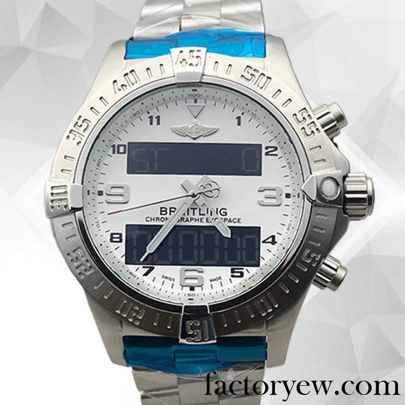 EW Breitling Exospace Men’s ExospaceB55-005 46mm Fake Silver-tone White Dial