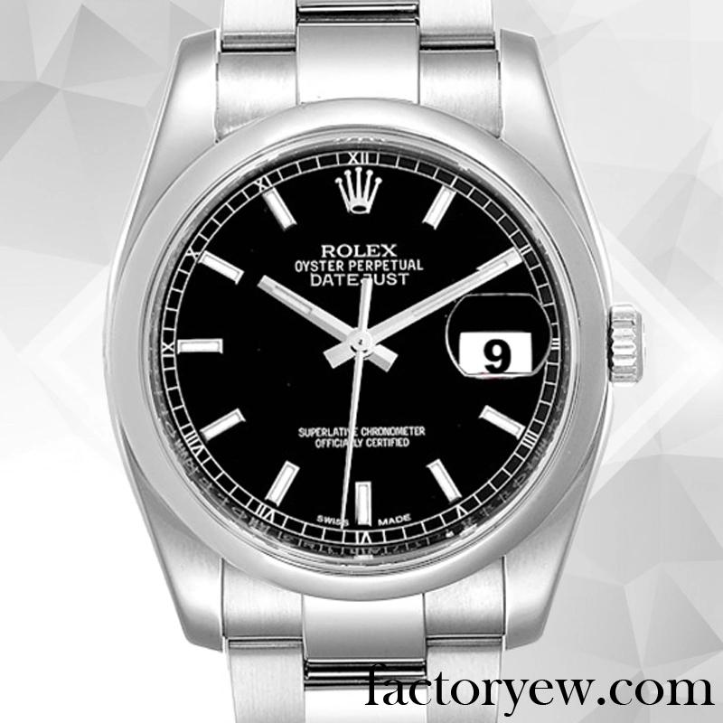 EW Rolex Datejust 116200BKSO Rolex Calibre Fake 2836 2813 Men’s Hands and Markers