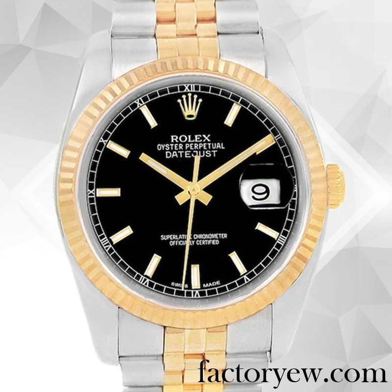 EW Rolex Datejust 116233BKSJ Rolex Calibre Fake 2836 2813 Men’s Hands and Markers