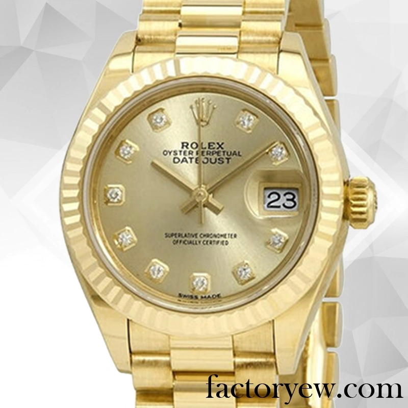 EW Rolex Datejust Ladies Rolex Calibre Fake 2671 m279178-0017 Champagne Dial