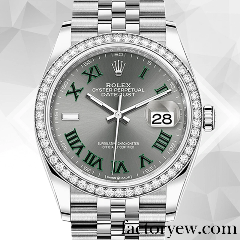 EW Rolex Datejust Ladies Rolex Calibre Fake 2836 2813 m126284rbr-0037 12mm Silver-tone