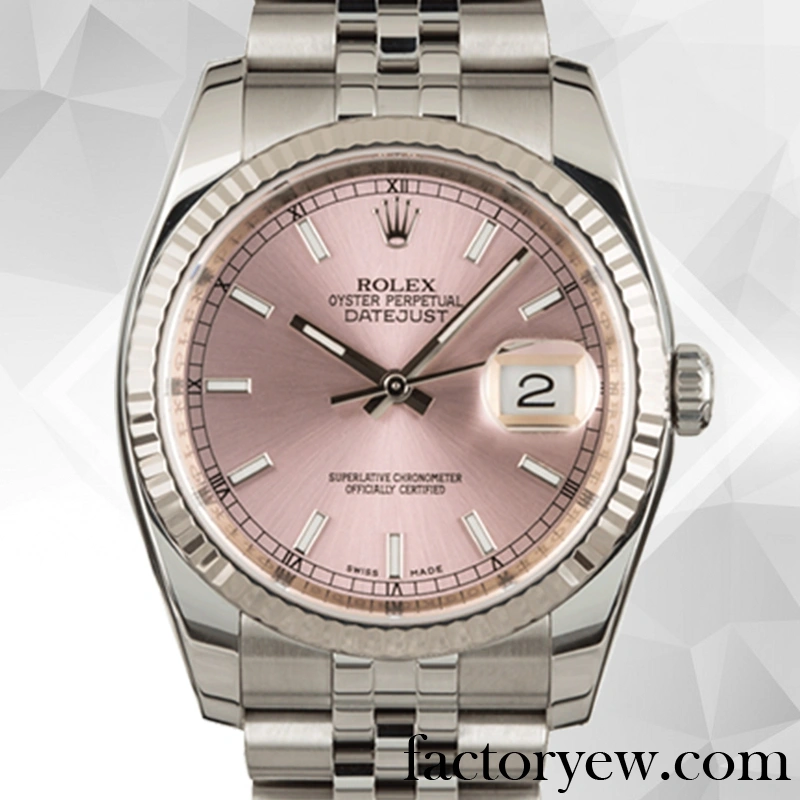 EW Rolex Datejust Men’s 116234PSJ Rolex Fake Calibre 2836 2813 Silver-tone Pink Dial