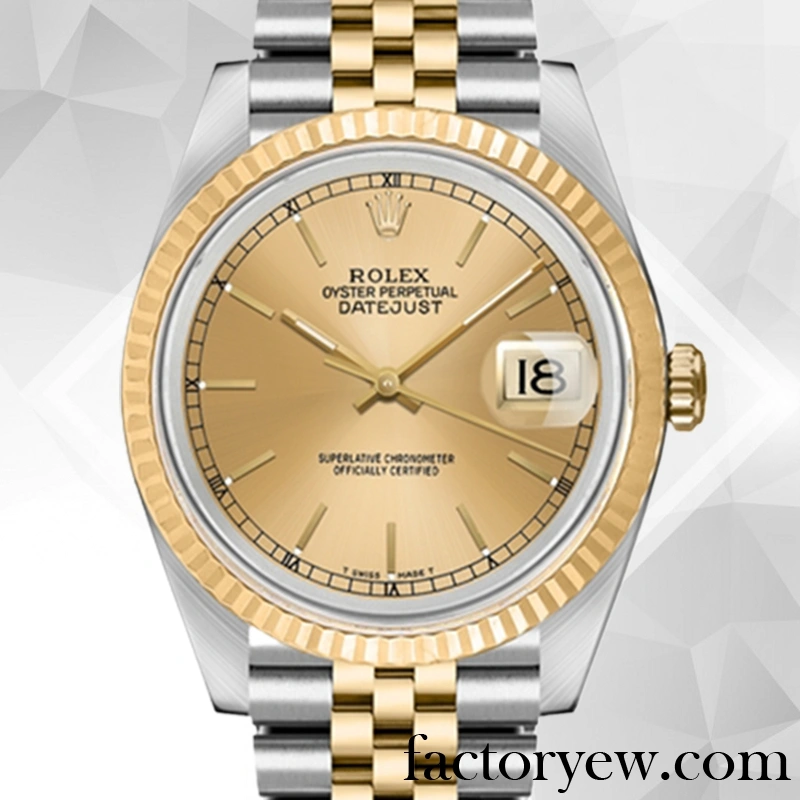 EW Rolex Datejust Men’s 16233CSJ Rolex Fake Calibre 2836 2813 Gold Dial