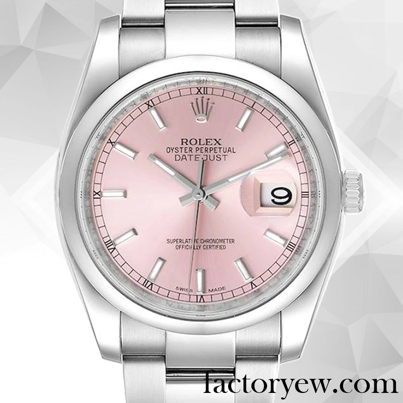 EW Rolex Datejust Men’s Rolex Calibre Fake 2836 2813 116200PSO Hands and Markers Pink Dial