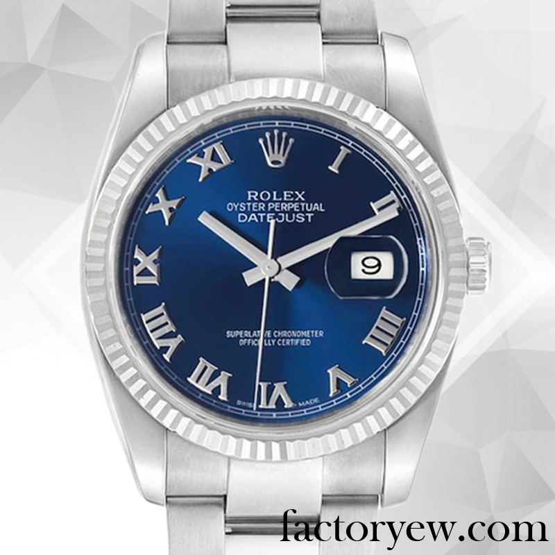 EW Rolex Datejust Men’s Rolex Calibre Fake 2836 2813 116234BLRO Silver-tone Automatic