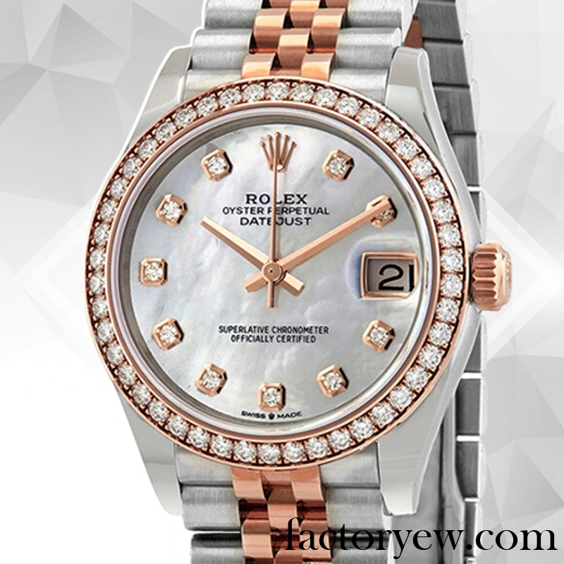 EW Rolex Datejust Rolex Calibre 2671 Mingzhu Fake Engine Ladies m278381rbr-0026 Mother of Pearl Dial